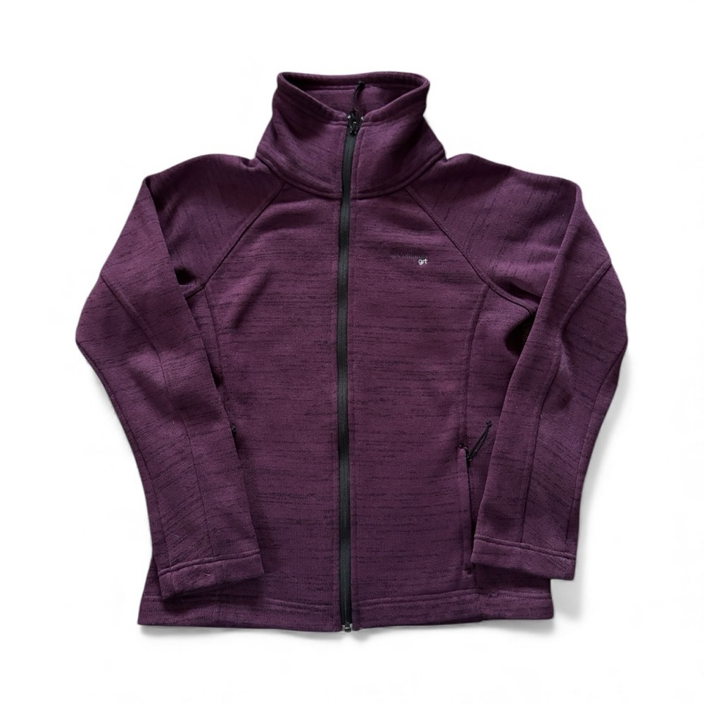 Columbia Jacket Womens Medium Plum Color Full Zip Fleece GRT Outdoors Hiking